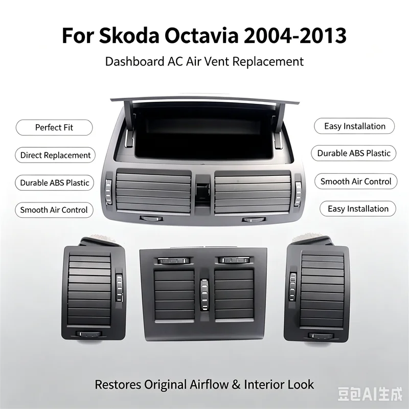 High-quality car air conditioning vents For Skoda Octavia 2004-2013 Car Instrument Panel Air Conditioning Outlet Vent
