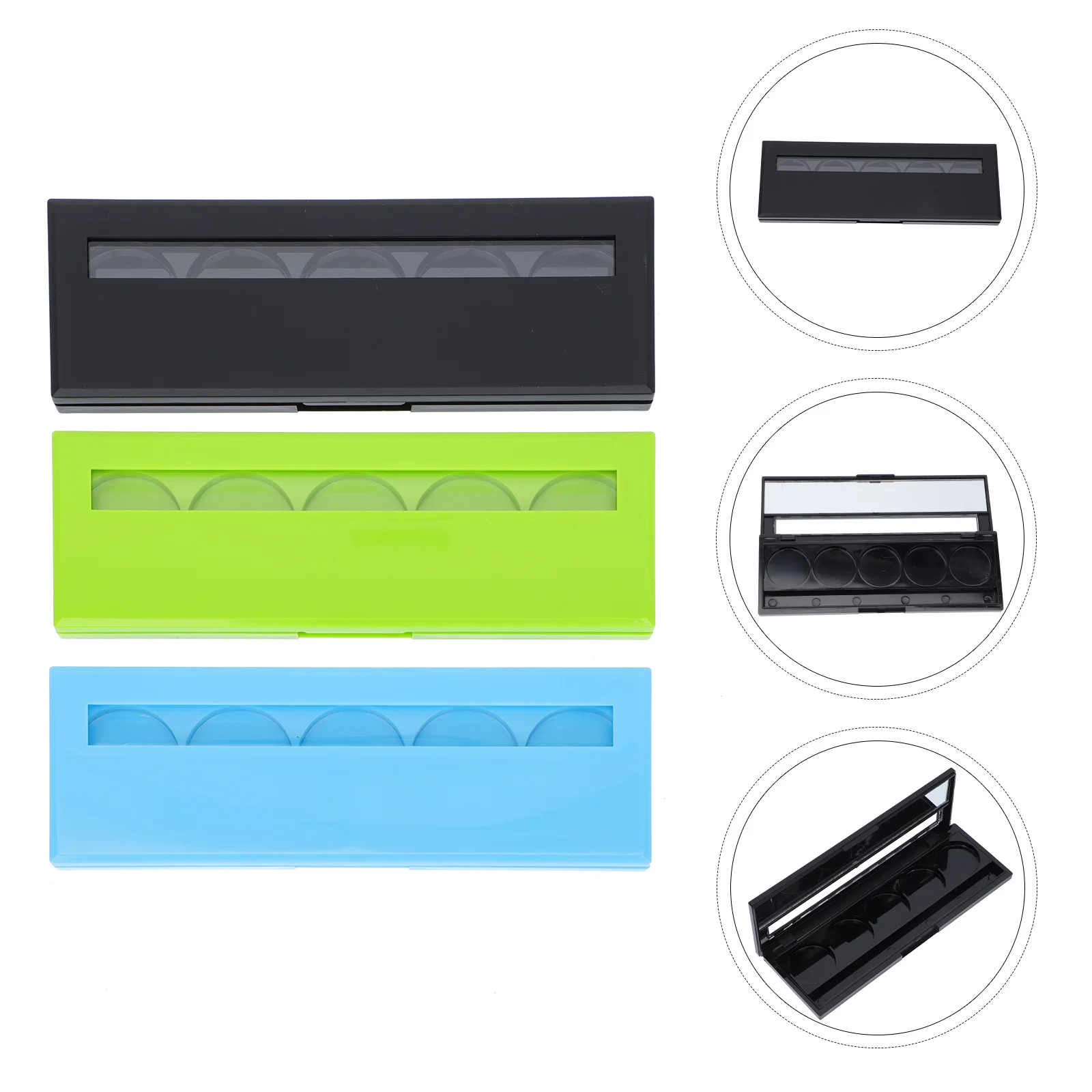 3 Pcs Eye Shadow Box Cosmetics Sub Container Makeup Storage Case Eyeshadow Plastic Organizer Child