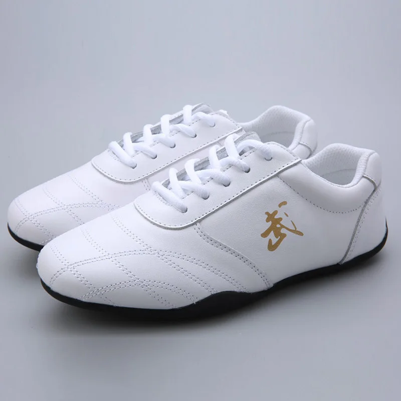 2024 Real Leather Wushu Tai Chi Kungfu Glamorous Shoe Routine Martial Arts Shoes Adult Children Soft Sole Sport Shoes