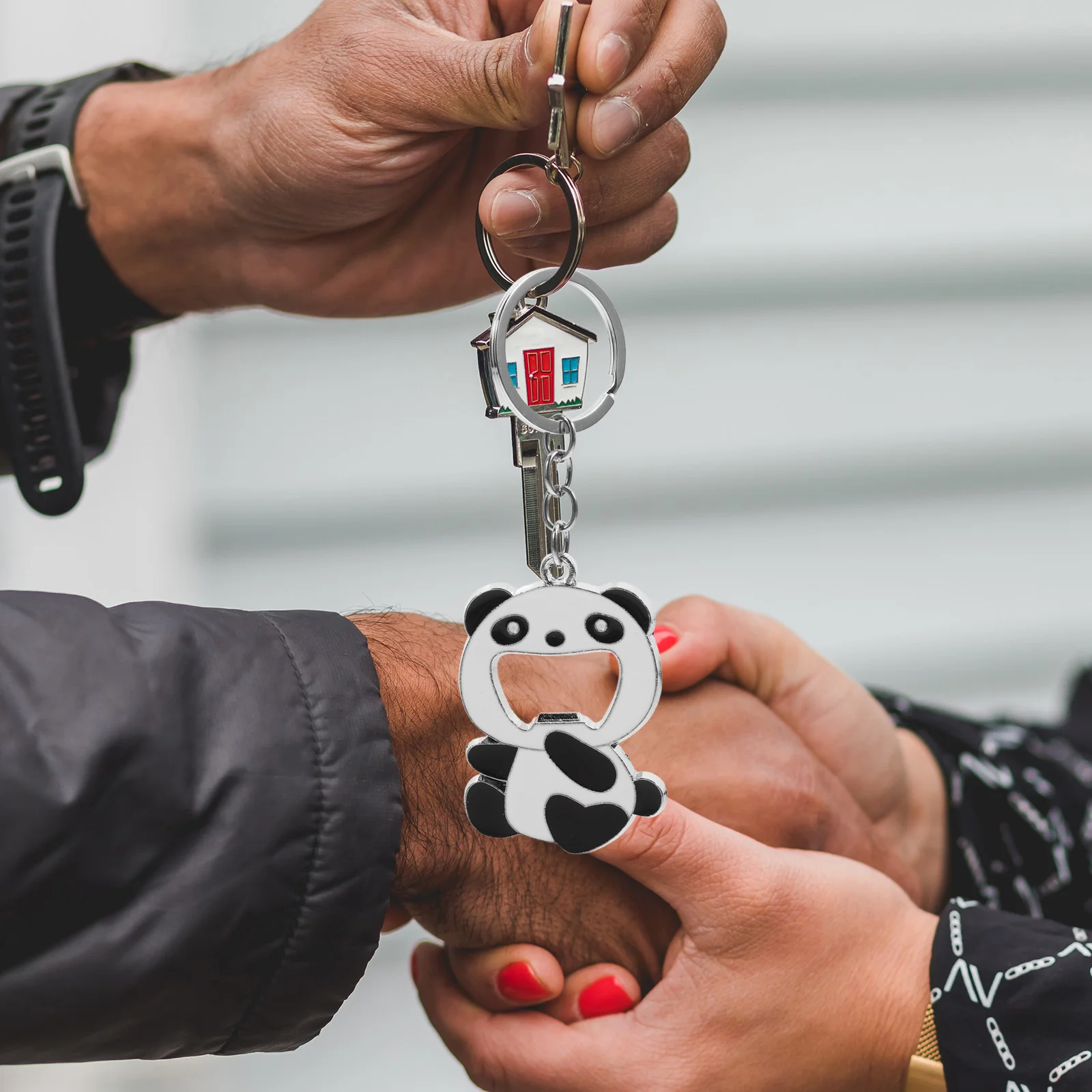 Panda Key Chain Portable Beer Soda Bottle Opener Novelty Key Ring Holiday Gift keychain bottle opener cute