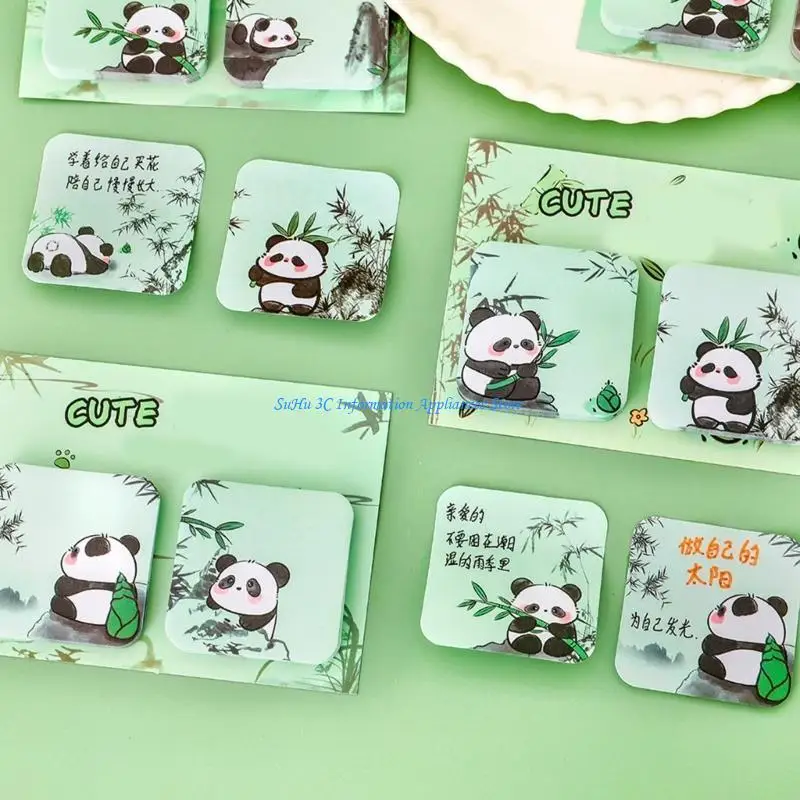 الكرتون الباندا لزجة اوراق الملاحظات 60 ورقة لاصقة ملاحظات جيب ملاحظات مذكرة الوسادة دفاتر صغيرة لكتابة اليوميات