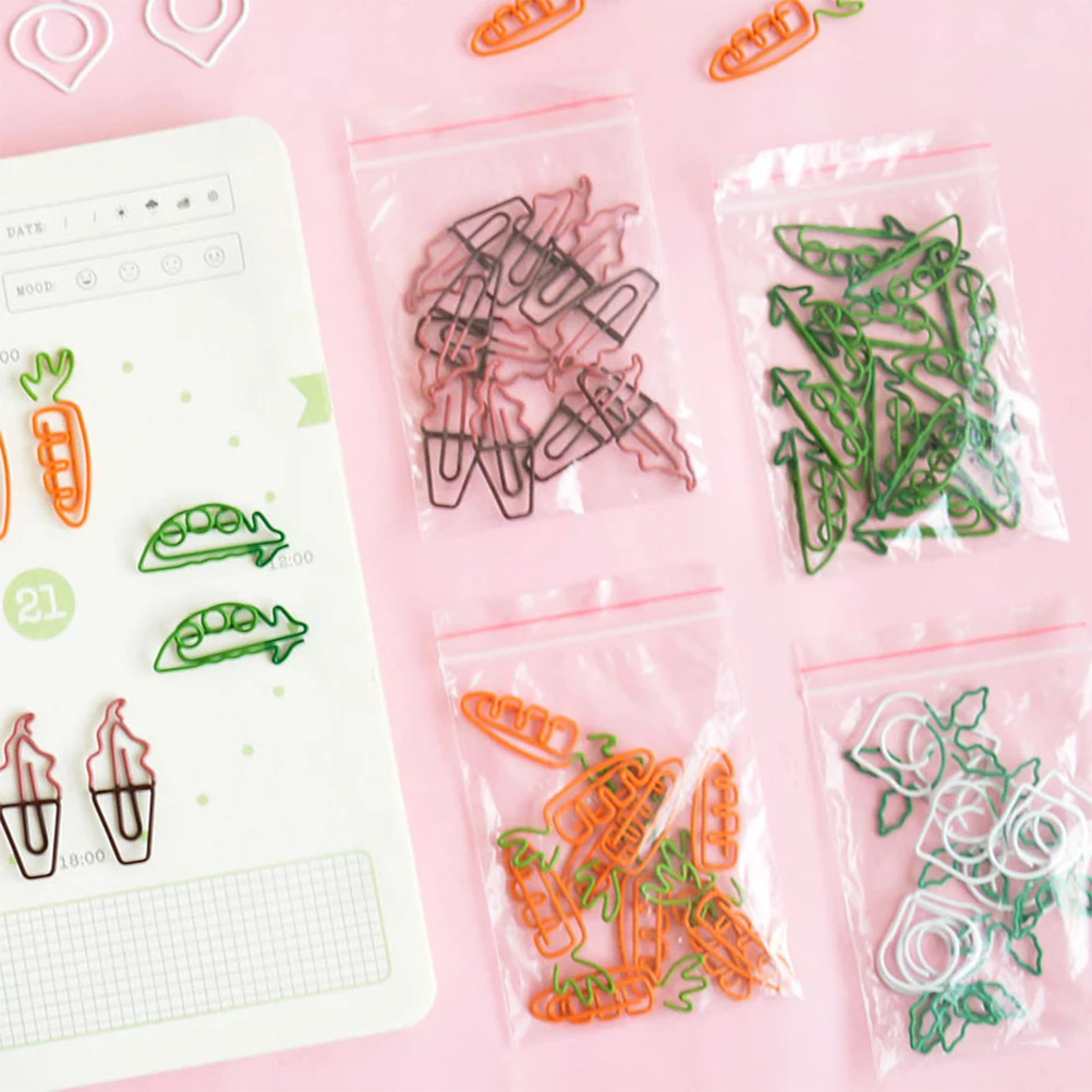 

10PCS IceCream Clips Cute Bookmark Metal Binder Coloured Pins Office School Supplies Notebook Calendar Markers Scrapbooks