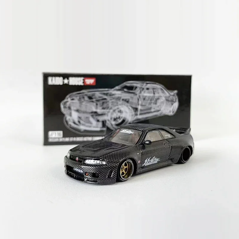 Kaido-modelo de coche Skyline GT-R R33, colección de vehículos fundidos a presión de carbono activo, casa y MINIGT 1/64