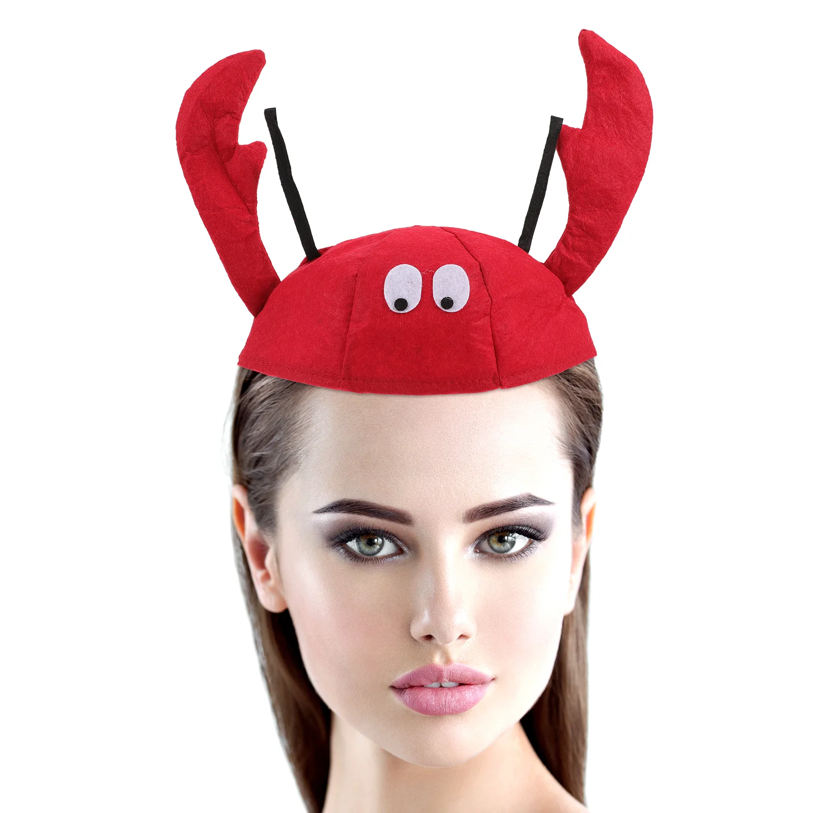 

Flannel Lobster Hat 3D Animal Costume Party Wear Creative Headpiece for Stage Show Cookout Roleplay Fun Gift Idea
