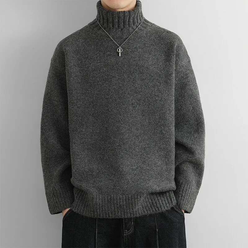 

Men's New Neck Vola Sweater Pullover Turtleneck Long-Sleeved Knitwear Trend latest model Men's casual top