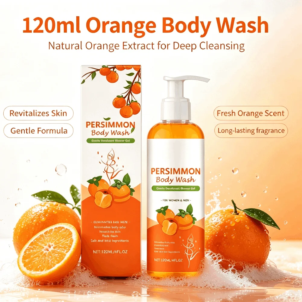 Orange fragrance Shower Gel natural orange extract  deeply cleanses  Gentle Fon All Skin Types Deodorizing Soap Rose Scent