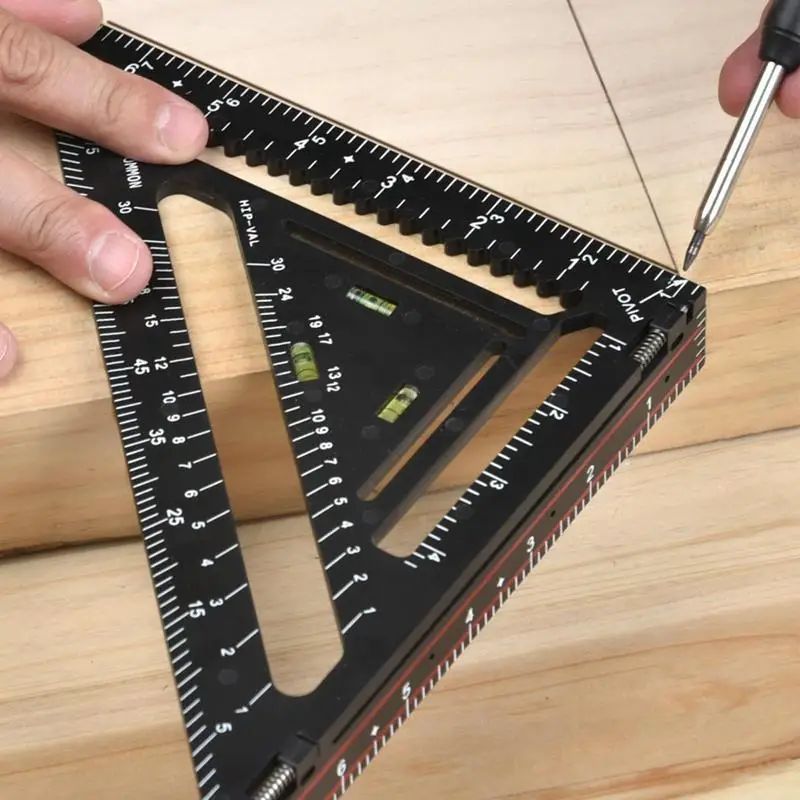 Measuring Ruler 45 And 90 Degree Architect Ruler Foldable Triangle Ruler For Woodworking Construction And Engineers