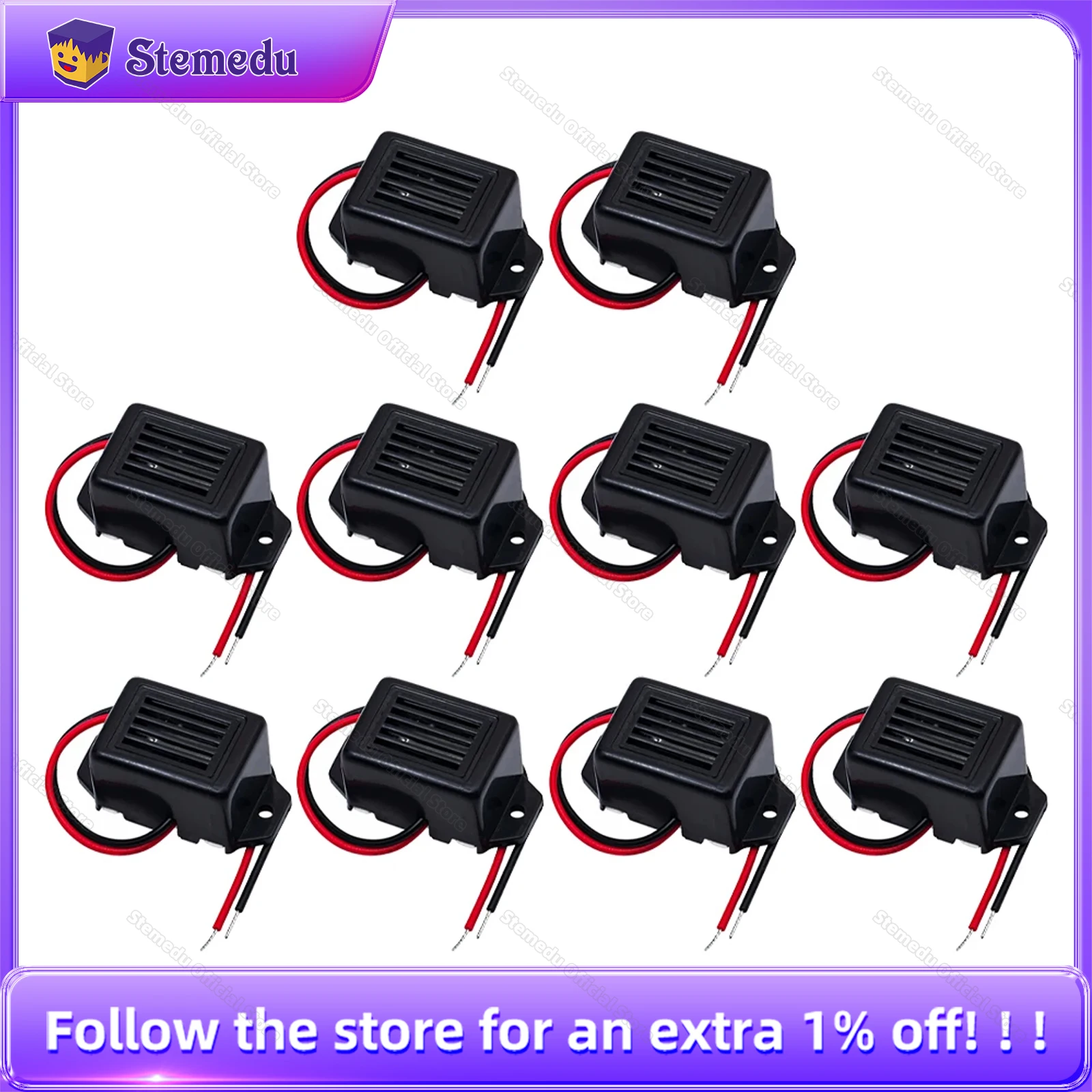 

1/5/10PCS DC 12V Mini 2315 Mechanical Active Buzzer Alarm Loud 85dB Electronic Constant Tone 400Hz
