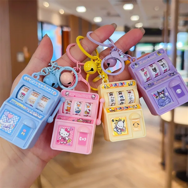 Palm Mini  Lottery Machine Fruit Machine Keychain Pendant Cartoon Rocking Fun Puzzle Gift For Friends