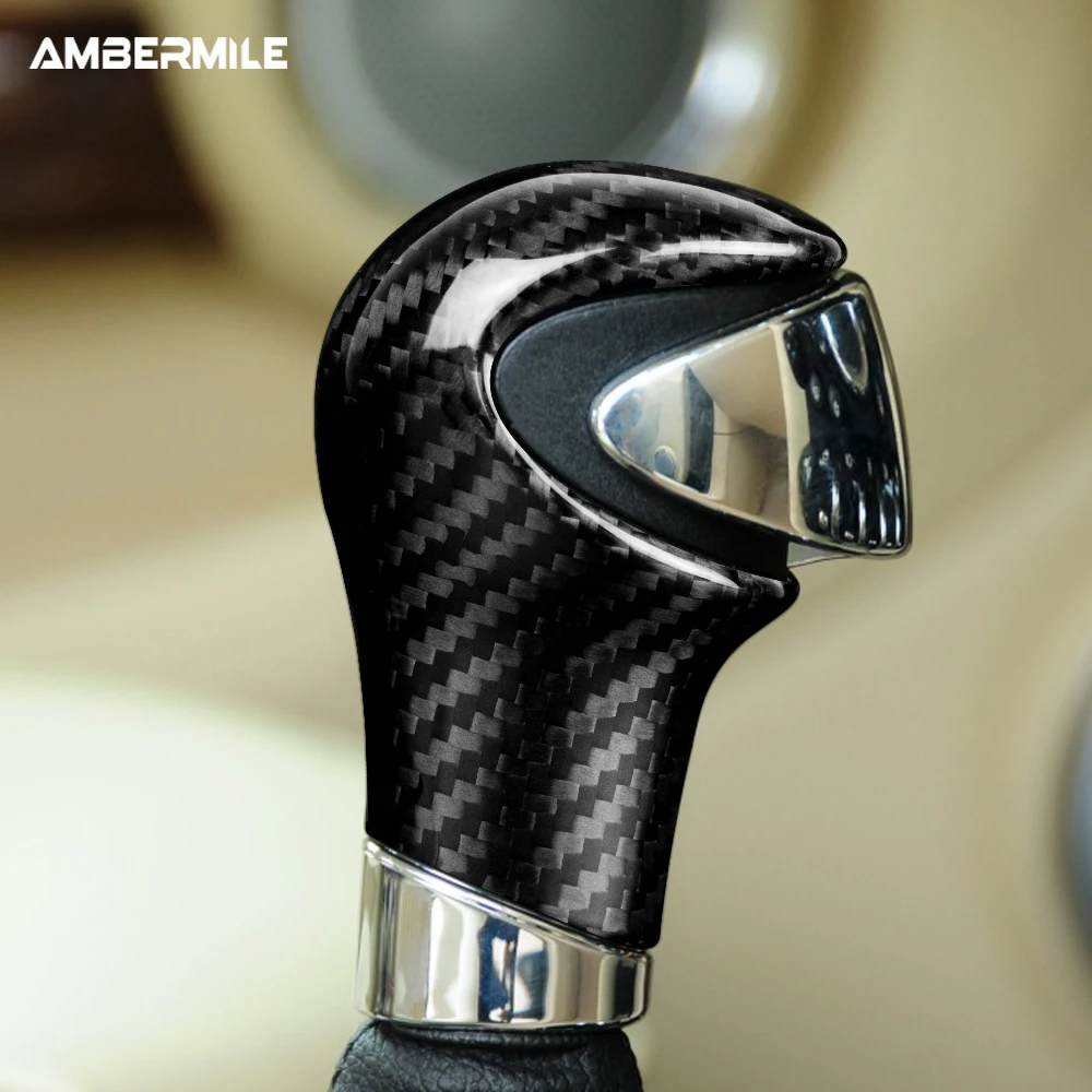 

For BMW MINI R55 R56 R57 R58 R59 R60 R61 Real Carbon Fiber Gear Shift Knob Cover Decorative Car Interior Retrofit Accessories