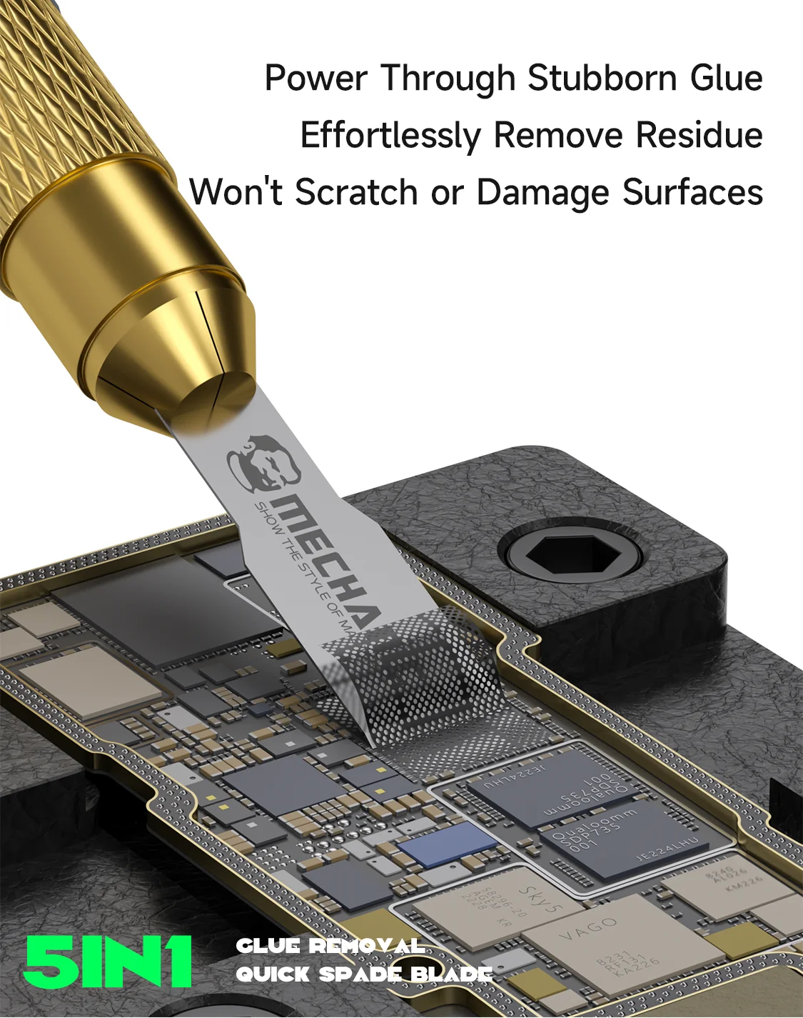 MECHANIC SF-51 IC chip motherboard repair thin knife PCB motherboard chip CPU glue removal tool efficient glue removal kit