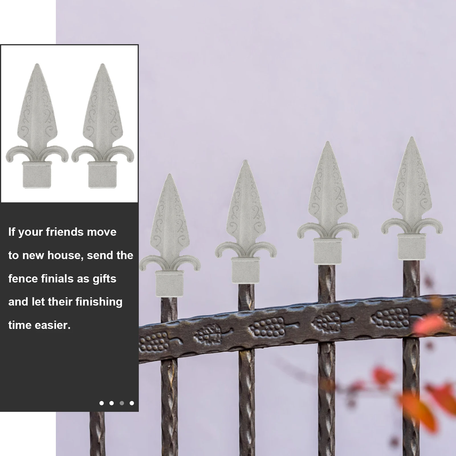 

10pcs Gun Head Outdoor Finial Garden Finial Metal Post Finials Aluminum Head Ornamental Fence Toppers Durable