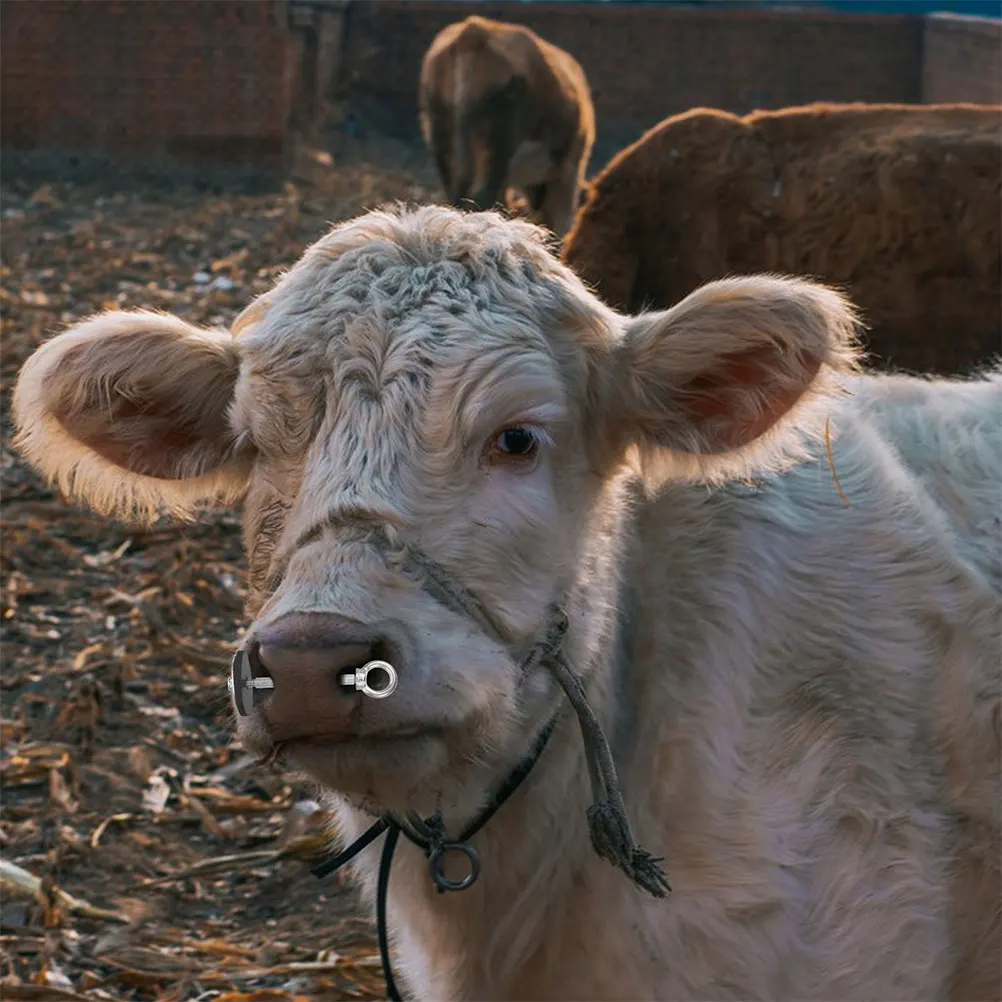 

Heavy Duty Cattle Nose Stainless Steel Traction Tool Farm Accessory Essential Cattle Supplies Livestock Control Equipment