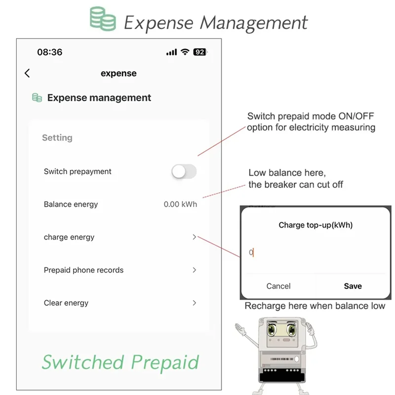 Tuya الذكية واي فاي RS485 2P 63A MCB قواطع الدفع المسبق متر الموقت التبديل الجهد الحالي حامي التحكم الصوتي اليكسا دائم