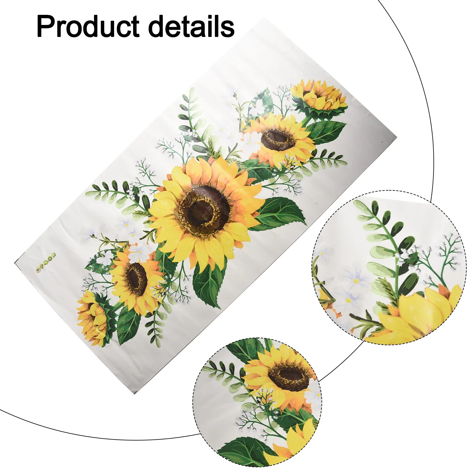 Wall Stickers 30*60cm Accessories Decorative Living Room Office Sunflower Wall Sticker Bedroom Creative Decals view 5
