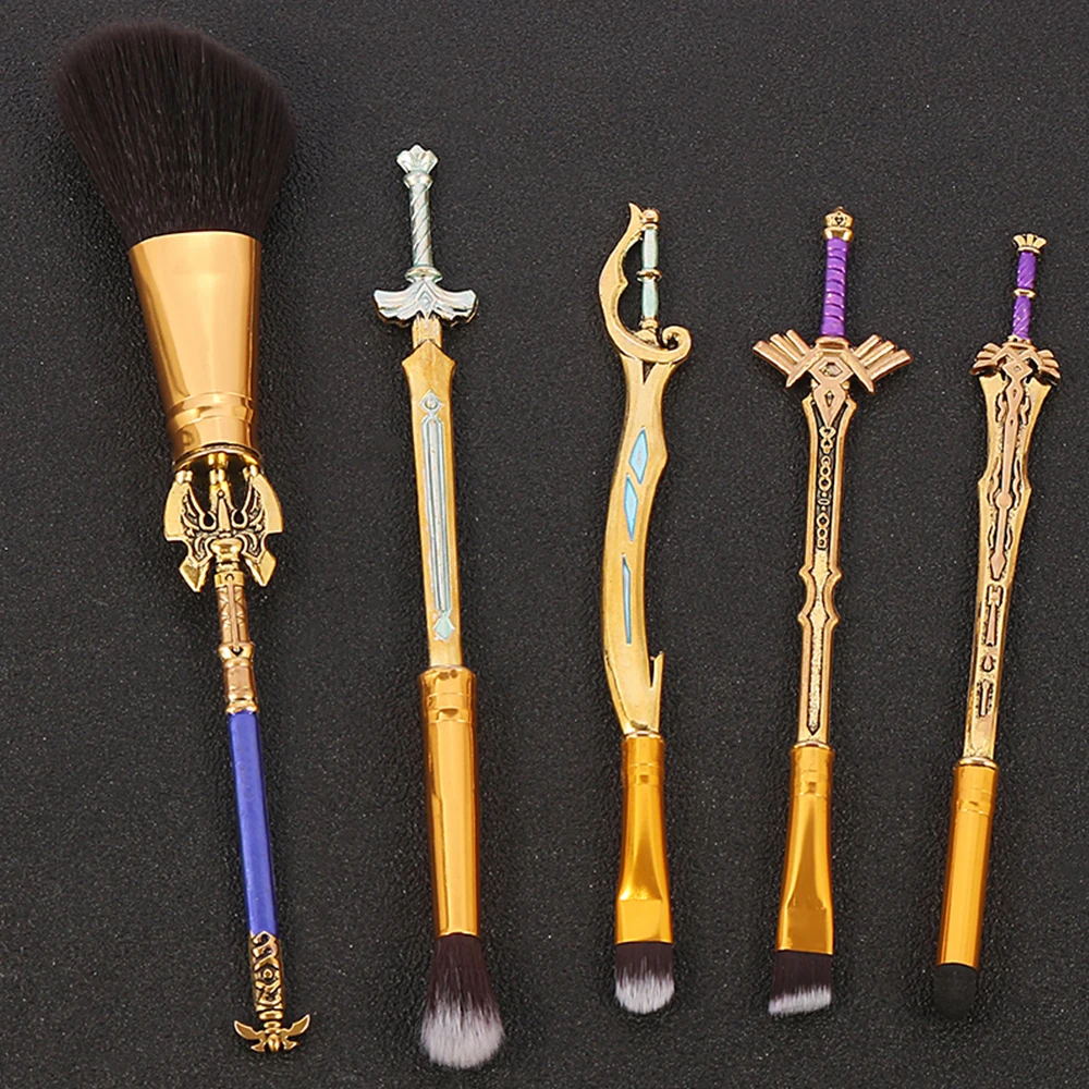 

5Pcs/Set Game The Legend Makeup Brush Characters Weapons Eye Shadow Brush Beauty Beauty Cosmetics Brush Girls Toy Gift