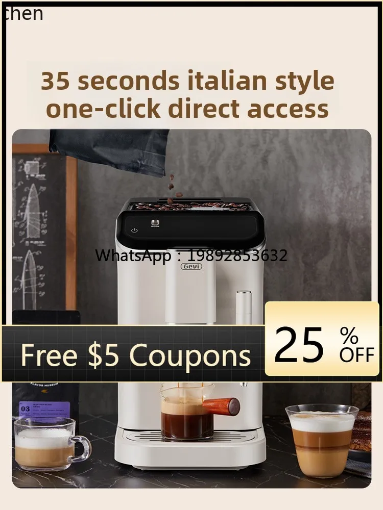 

ZZ automatic coffee machine small latte office grinding milk foam latte machine