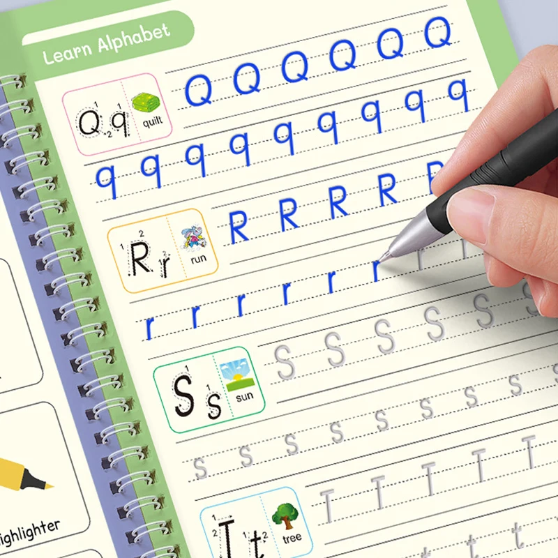 Learning Painting Writing Copybook 3D Reusable Children's Drawing Books Baby for Calligraphy Art Supplies Practice Book for Kids