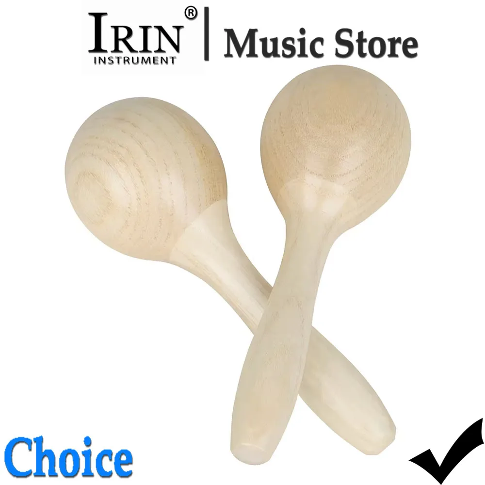 IRIN Spruce Wood Maraca Baby Toys Early Education Toy for Children's Music Enlightenment Children Orff Percussion Instruments