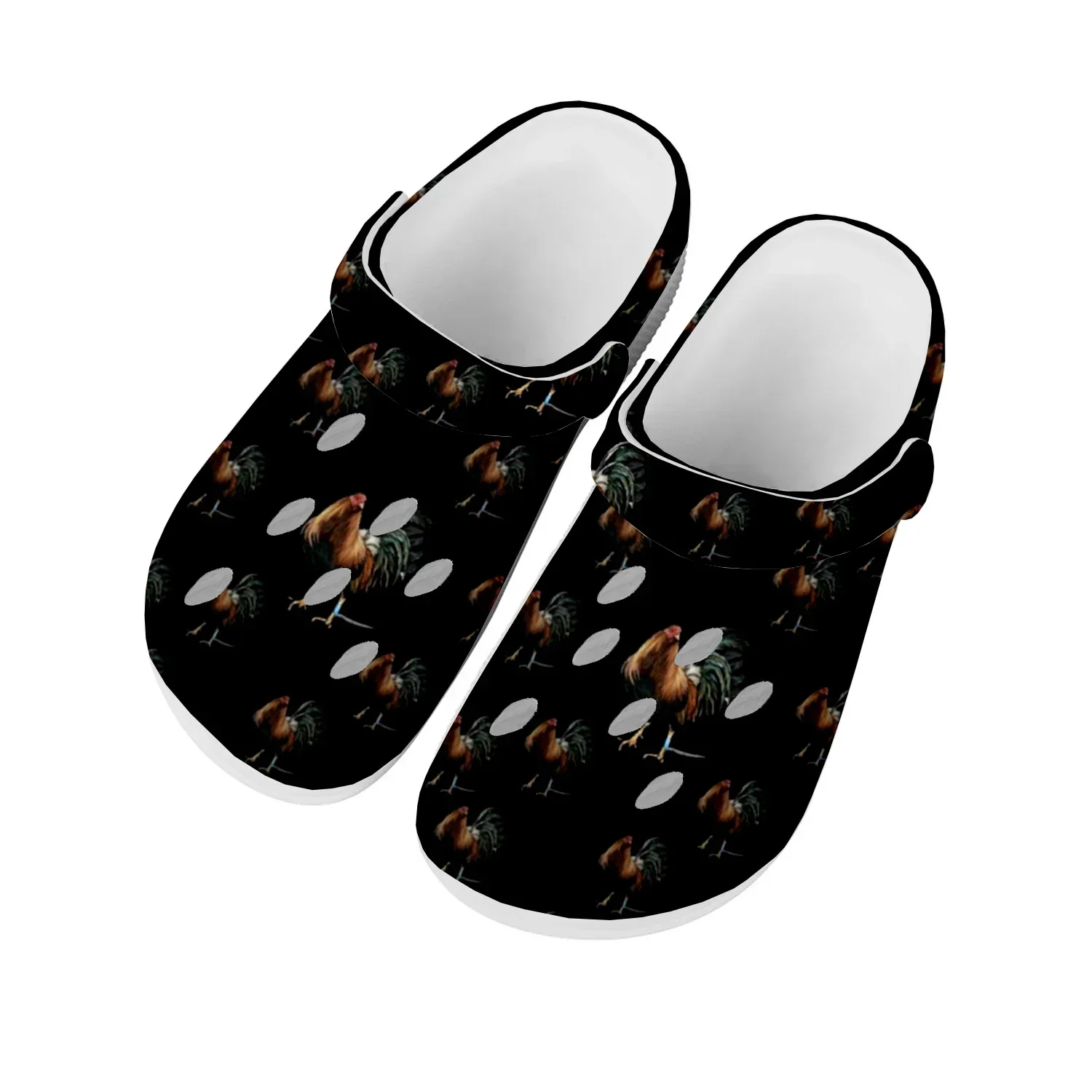 

Cartoon Rooster Print Home Clog Mens Women Youth Boy Girl Sandals Shoes Garden Custom Made Breathable Shoe Beach Hole Slippers