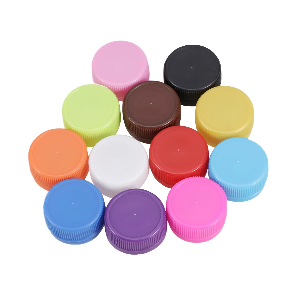 

100 Pcs Plastic Bottle Caps Colorful DIY Kids Craft Home Education Reusable Safe Non Toxic Environmental Protection