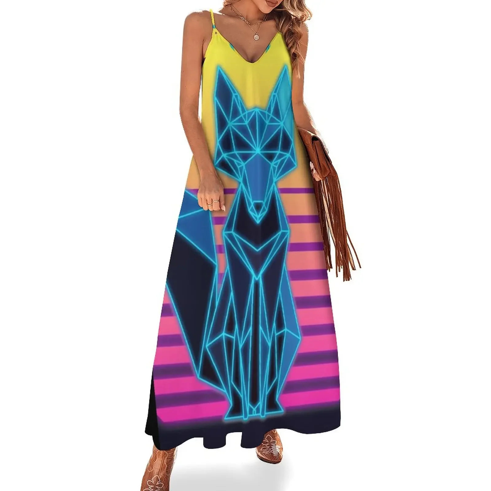 

Synthwave Fox Sleeveless Dress Woman clothing luxury woman party dress elegant party dress for women 2025