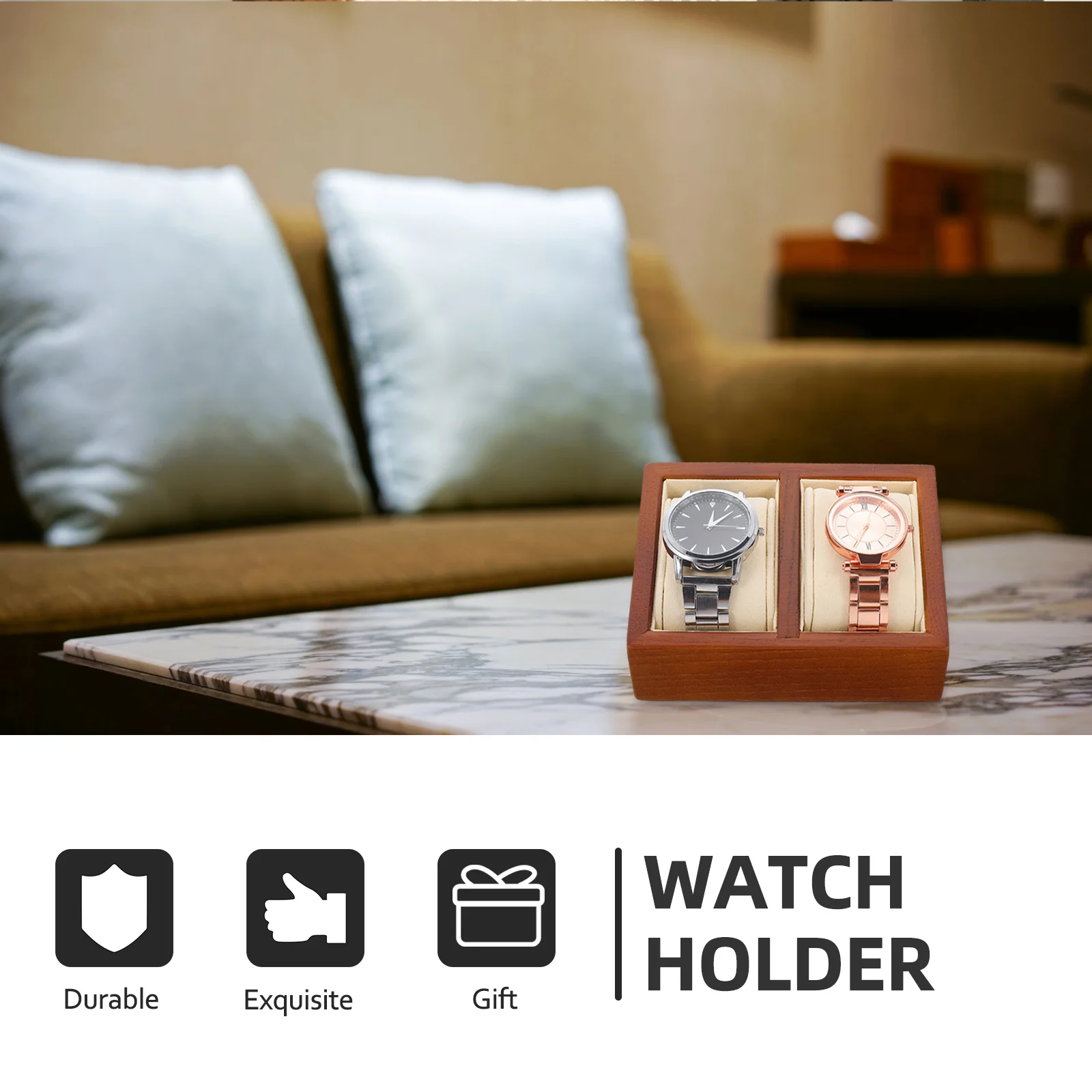 

Wooden Display Holder Premium Stand For Safe Storage Scratch Bedroom Decor Display Base Wrist Watch Stand Wood Watch