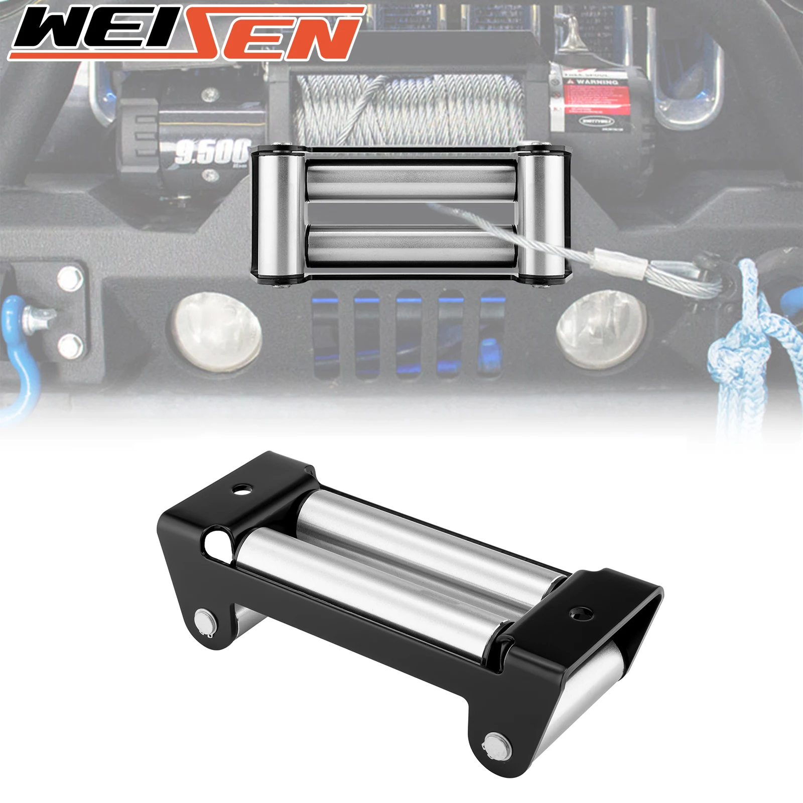 Universal Winch Roller Fairlead Cable Guide 10