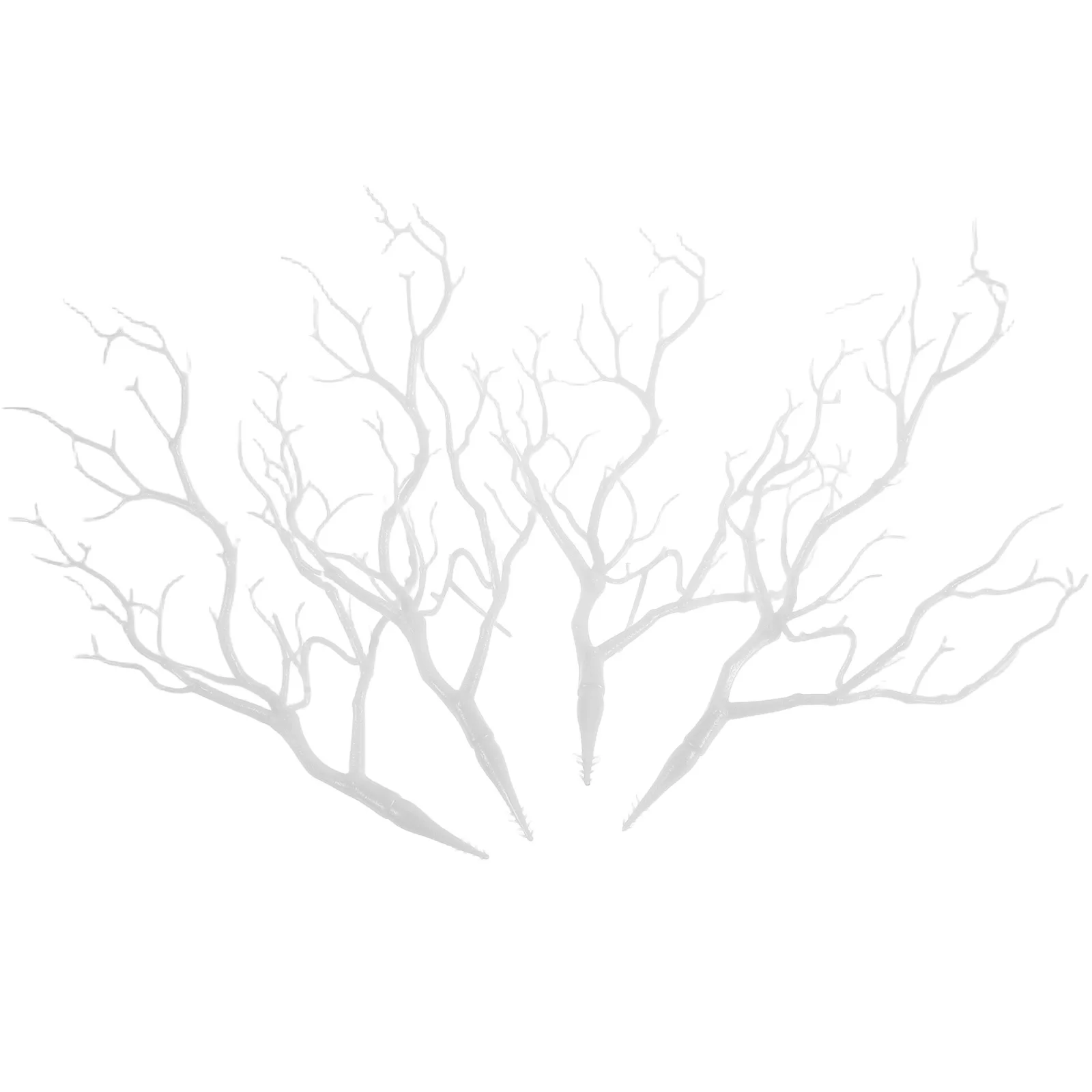 4Pcs Artificial Plastic Antler Branches Dry Tree Twigs for Vase Filler DIY Craft Headband Decorative Plant Stems