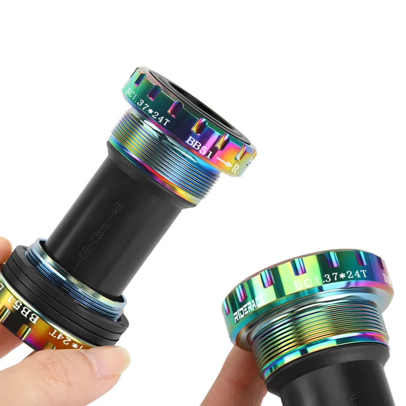 AliExpress riderace RIDERACE Bicycle Bottom Bracket Sealed Bearing Thread for Mountain Bike Center Shaft 24MM BB SET BC1.37-24T BB51 BB52 68-73 mm
