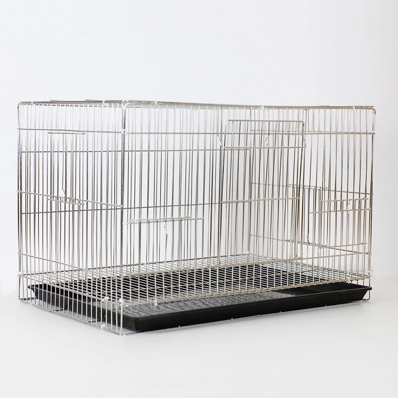 

All Stainless Steel 304 Large Bird Cage New Parrot Breeding Cage Solid Pattern Ample Space Small Animals Plastic Tray Carrier