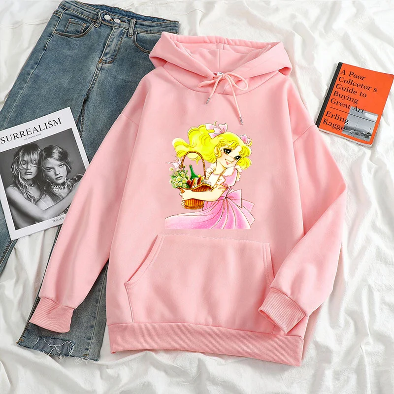 Vintage Clothes Hoodie Women 2022 Fashion Hoodies Harajuku Sweatshirt Candy Candy Cartoon 90s Female Hoody Pullovers