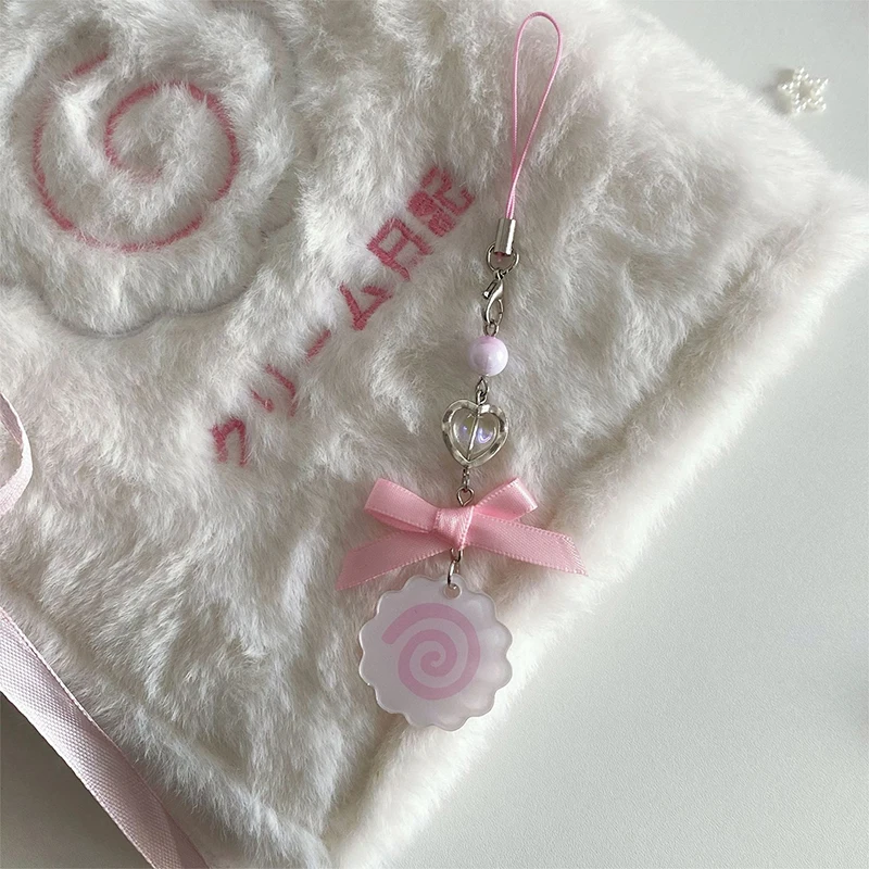 

New Cute Fish Plate Phone Charms Pendant For Card Book Creative Kawaii Keychain For Phone Bag Accessories New