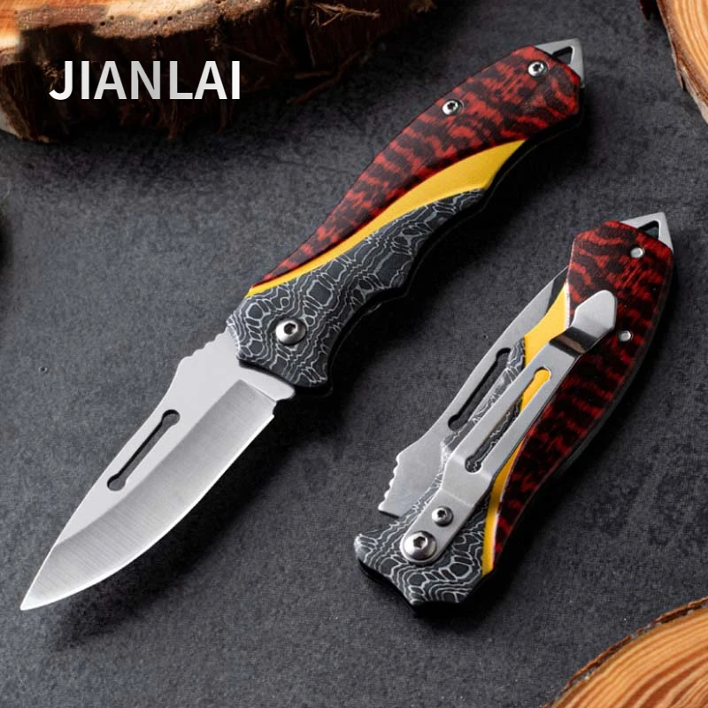 NEW 57HRC Folding Knife Tactical Survival Knives Hunting Camping Blade Edc Multi High Hardness Military Survival Knife Pocket