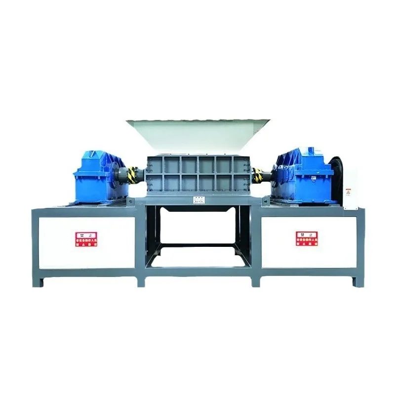 twin shaft shredder, metal shaving, rubber machine, headstock, metal cloth crusher
