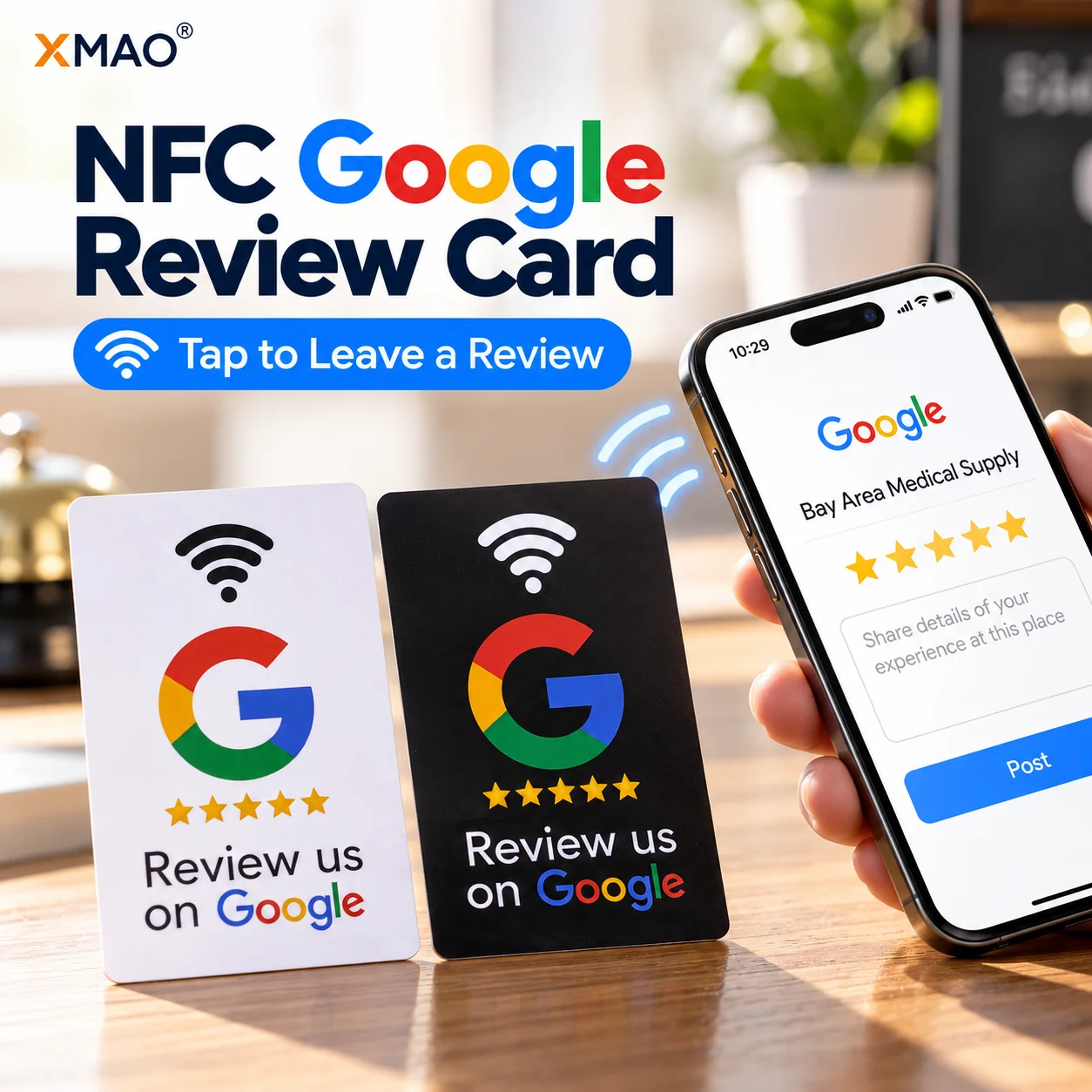 NFC Google Review Card 1/3/5/10/20PCS NTAG213 215 216 PVC Contactless Tap Card for Restaurant Cafe Salon Retail Store Use