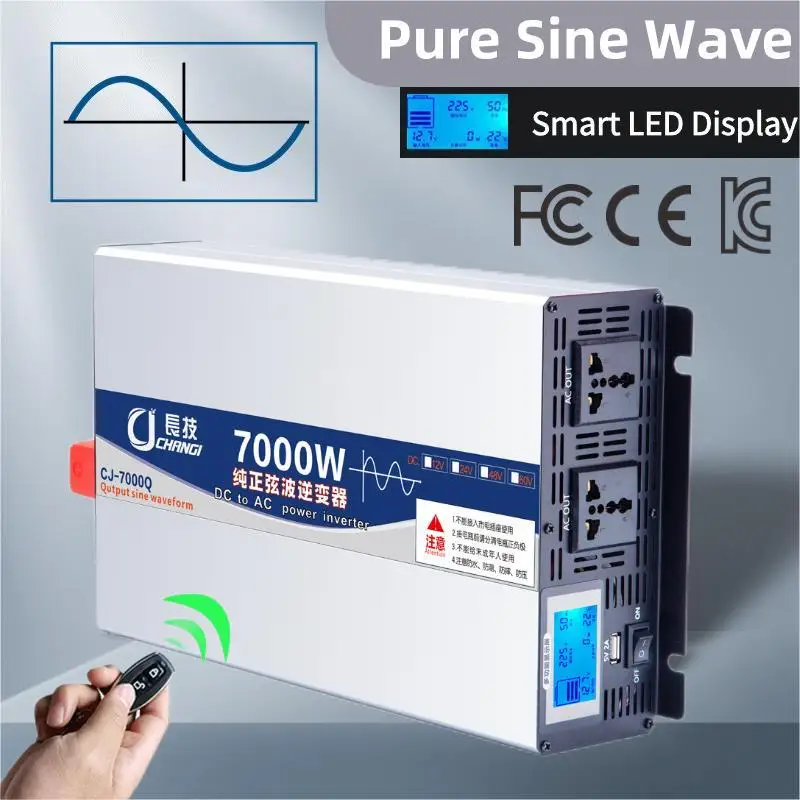 Inverter 12v 24v 110v 120v 220v pure sine wave 3000w 4000w 5000w 6000w 7000w inversor de onda senoidal pura car power inverter