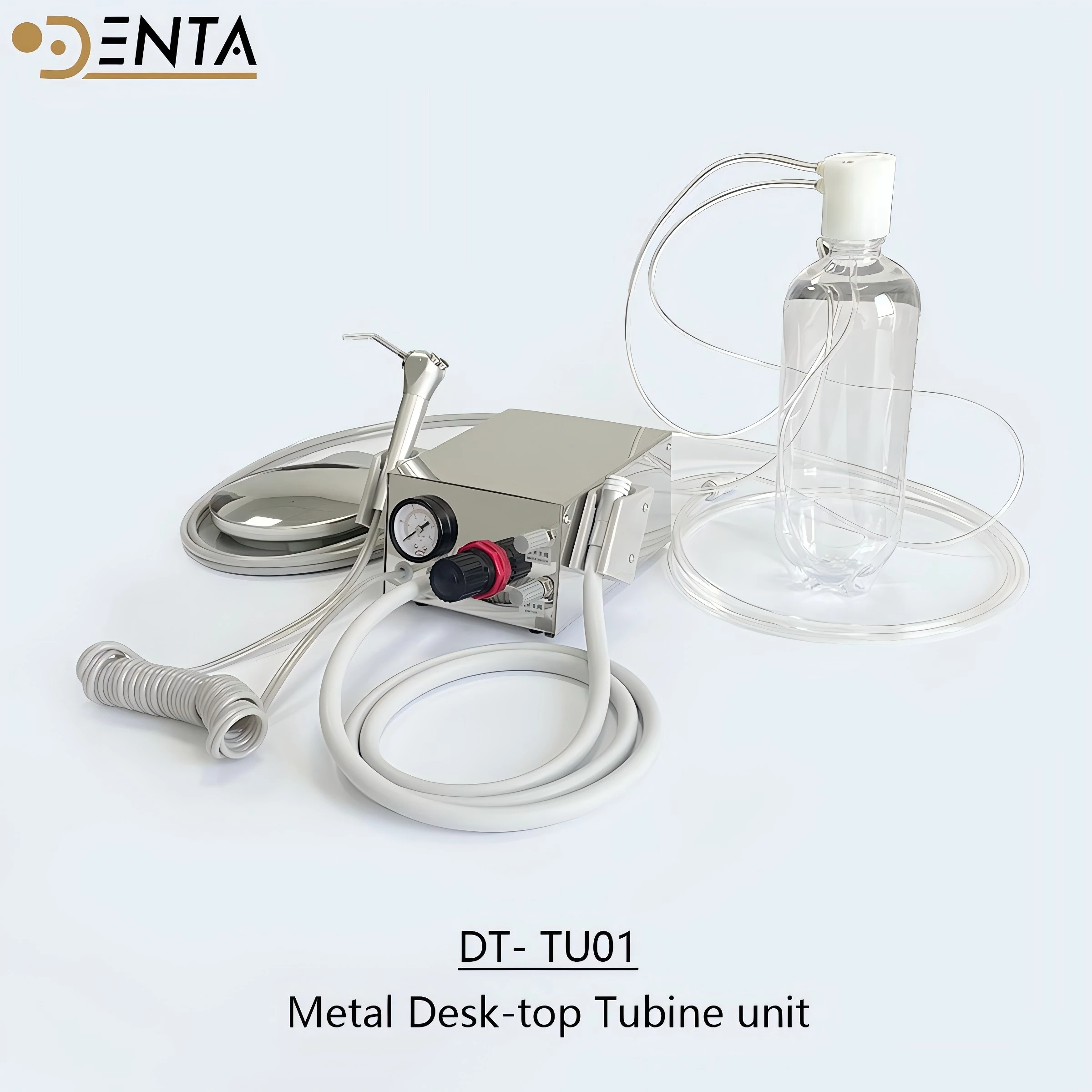 Metalen Desk-top Tandheelkundige Draagbare Turbine Werk met Luchtcompressor 3-weg Spuit 2/4 Gaten Tanden Whitening Tandheelkundige UITRUSTING