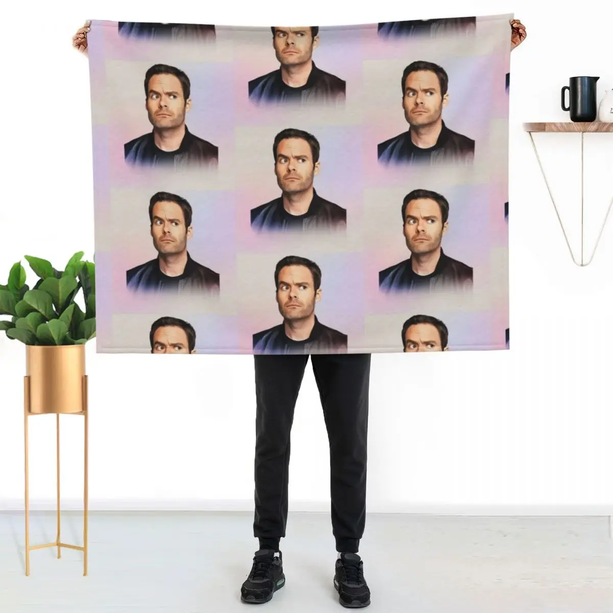 Bill Hader Throw Blanket Plush Fuzzy Cozy Blanket for Couch Sofa