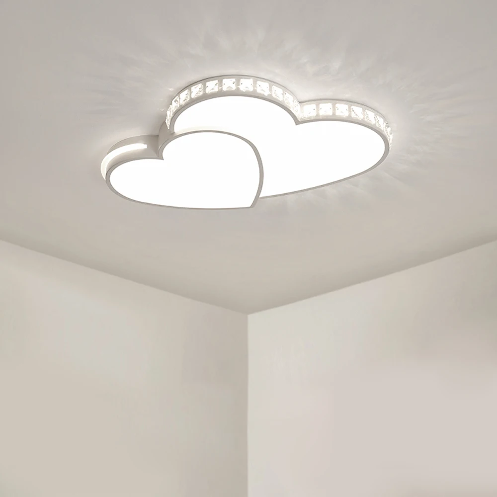LED Ceiling Light, Heart-Shaped Design, Energy-Saving, Eye Protection