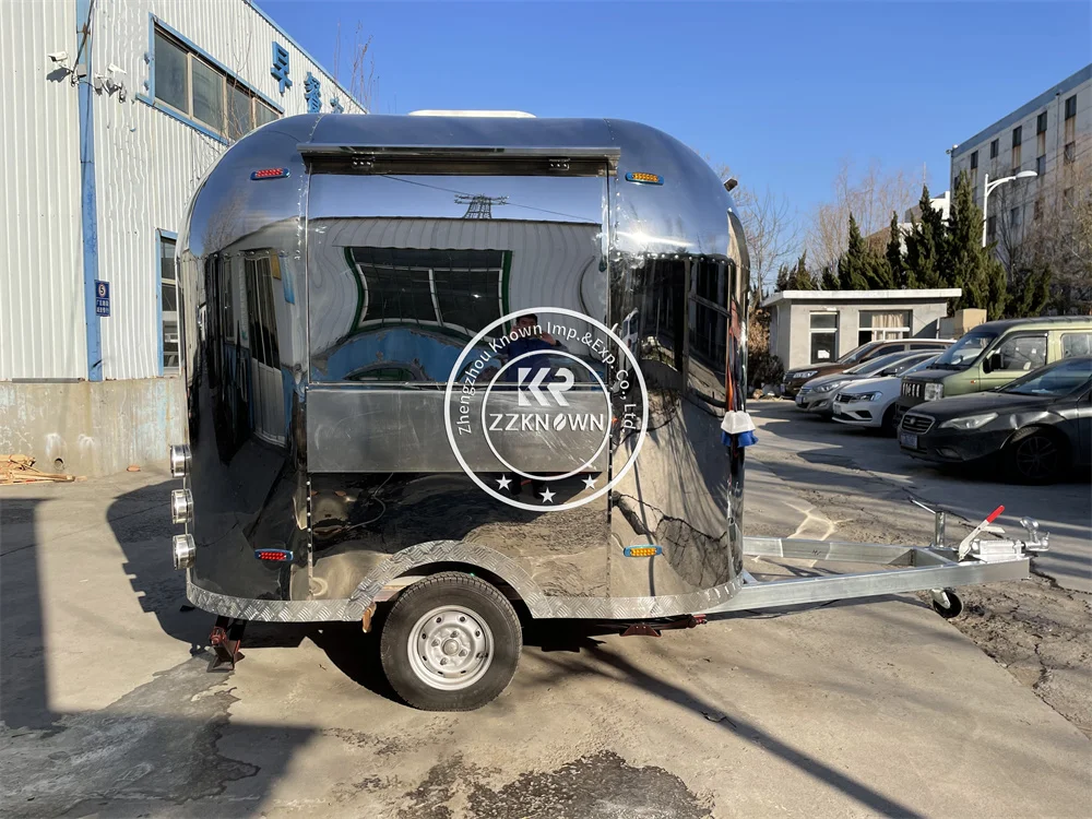 Remolque de comida rápida Airstream, cocina móvil, carritos para perros calientes, quiosco de cafetería, camión de comida comercial totalmente equipado