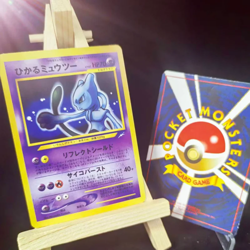 Diy pkm ptcg cartões versão antiga japonês inglês neo escuridão brilhando charizard mewtwo tyranitar magikarp coleção cartão de jogo
