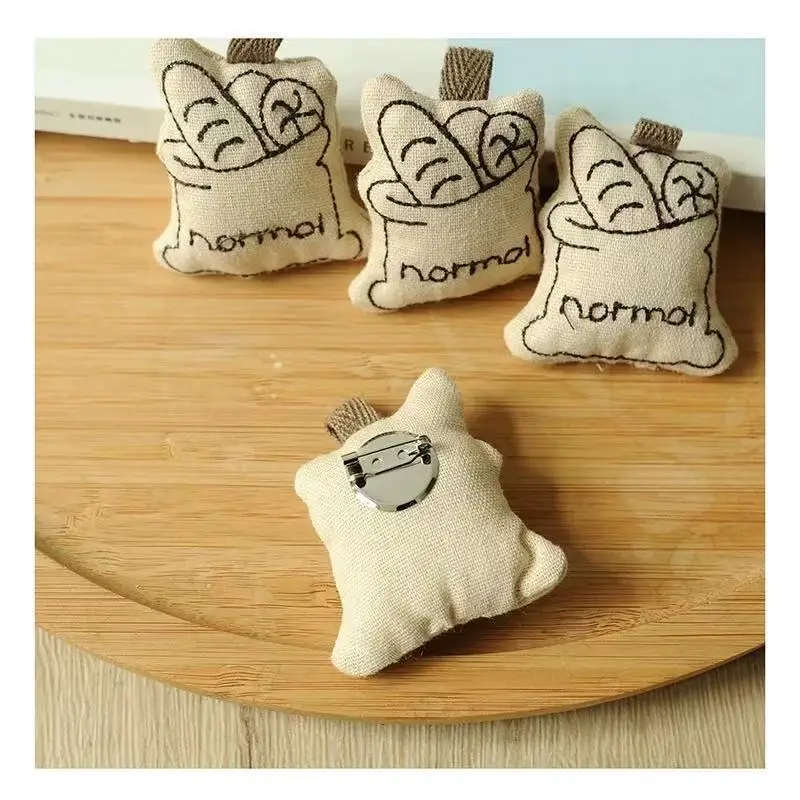 Fabric Embroidery Brooch Literary Fresh Forest Style for Bag Decoration Women Casual Daily Accessory