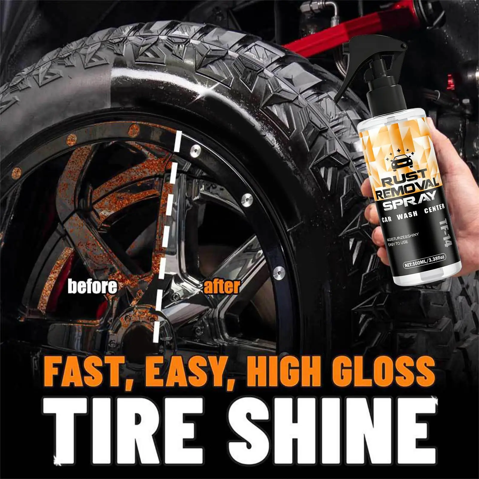 Rust Remover Spray for Metal 100ml Powerful Long Lasting Deep Cleaning Automotive Rust Dissolver Spray for Automotive Truck RV