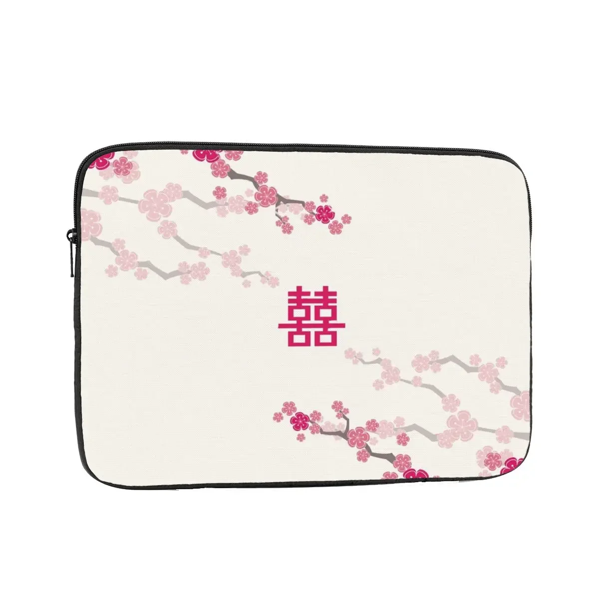 Chinese Wedding Double Happiness Japanese Sakura Notebook Laptop Bag Case Pouch 10 12 13 15 17 Inch Tablet Shockproof Case Bag