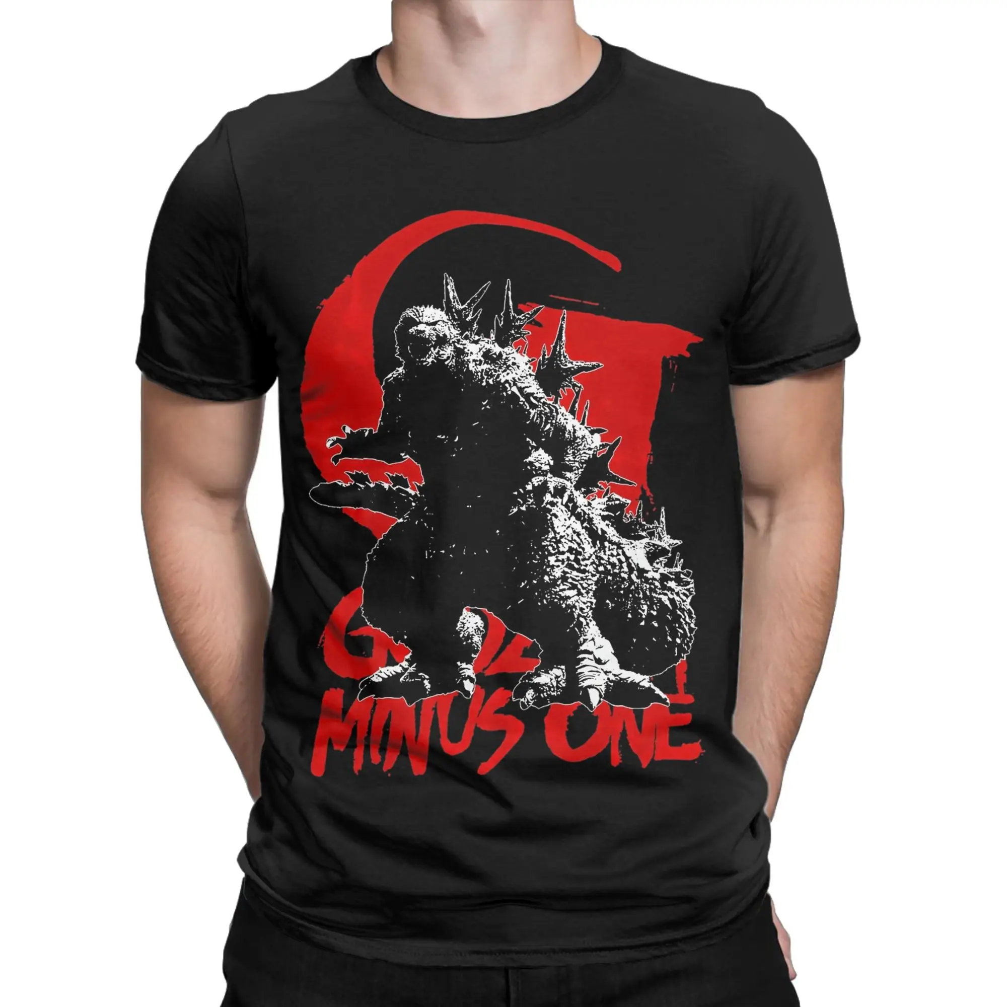 Godzillaed Minus T-Shirt Men  Novelty Cotton Tee Shirt Round Neck Short Sleeve T Shirts Plus Size Tops - view 2