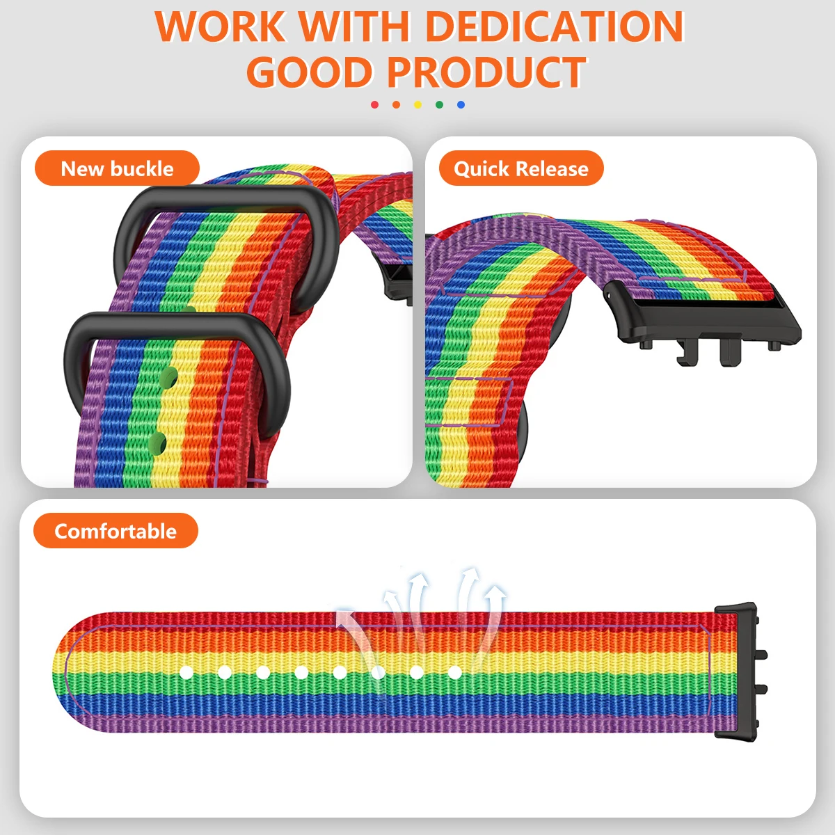 Hot Sale Nylon Loop Strap for Samsung Galaxy Fit 3 Adjustable Bracelet Watchband for Samsung Galaxy Fit3 Canvas Band Accessories