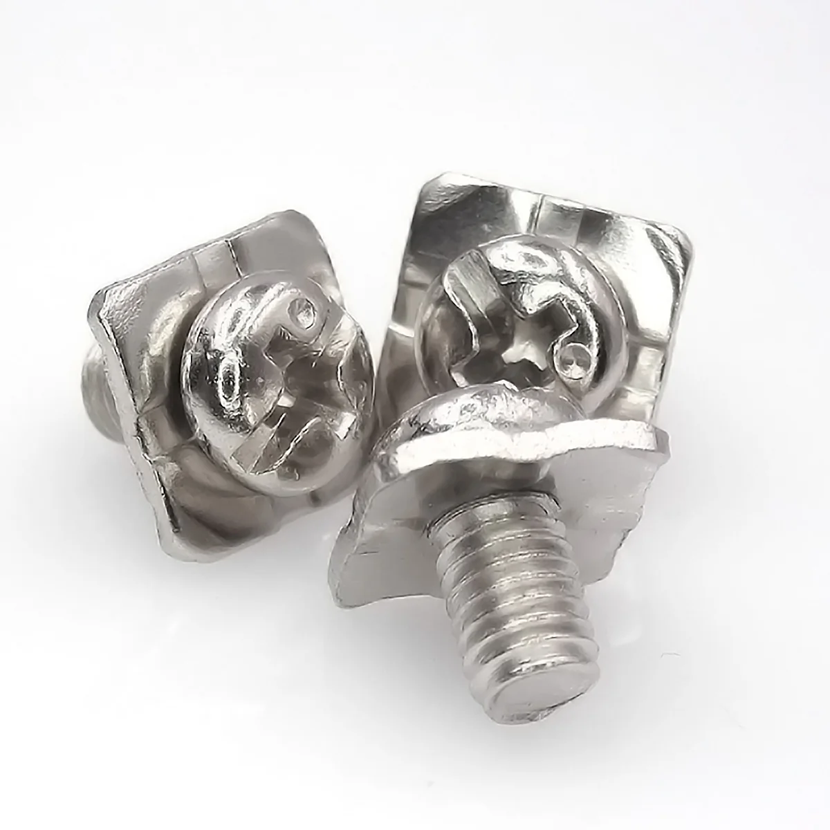 

M3 M3.5 M4 M5 Carbon Steel Nickel Plated Cross Round Head Square Pad Combination Screw