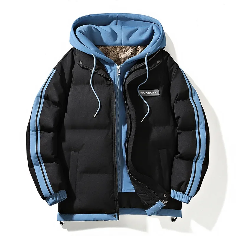 

Men's Winter Thickened Down Cotton Jacket Loose Style Stand Collar Bread Coat Ins Trendy Teenagers Hot Sale of The Season New Ar