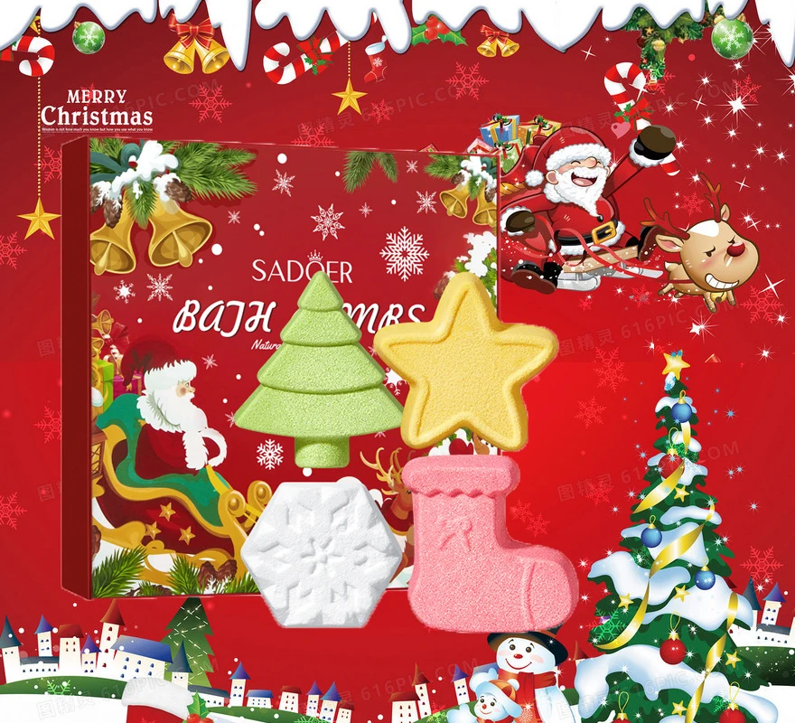 

Рождественская бомба для ванны, стойкий аромат, ароматерапия, цветочный аромат, отшелушивающий влажный мытье тела, очищающий спа, соль, пузырьковый душ